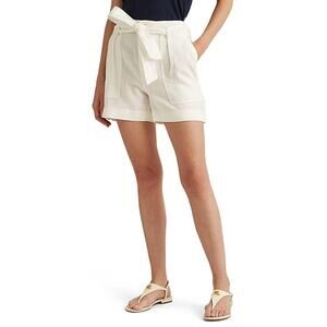 LAUREN Ralph‎ Lauren DAVIANA Belted Linen Shorts Size 4